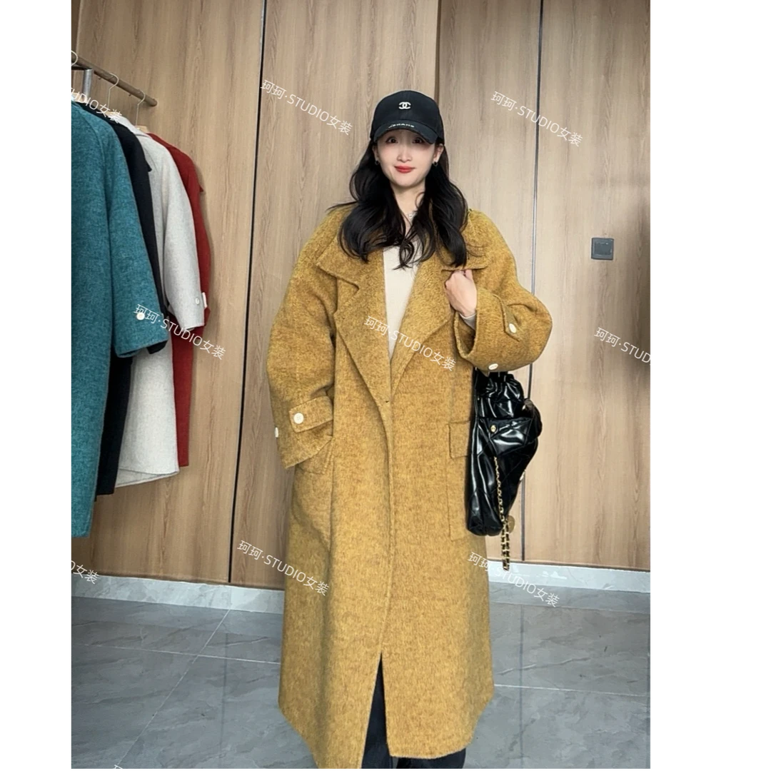 【珂珂专属】韩版宽松立领羊毛大衣2027时尚气质加厚双面呢大衣5
