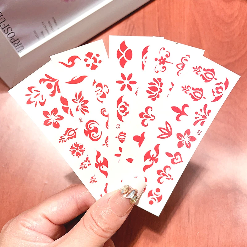 古装额头儿童眉心贴耐久花钿新娘印花汉服古风宝宝纹身贴演出