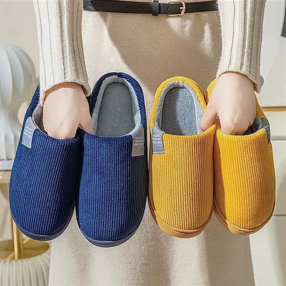 2023新款秋冬季软底室内家居静音女士拖鞋居家男拖鞋踩屎感棉拖鞋