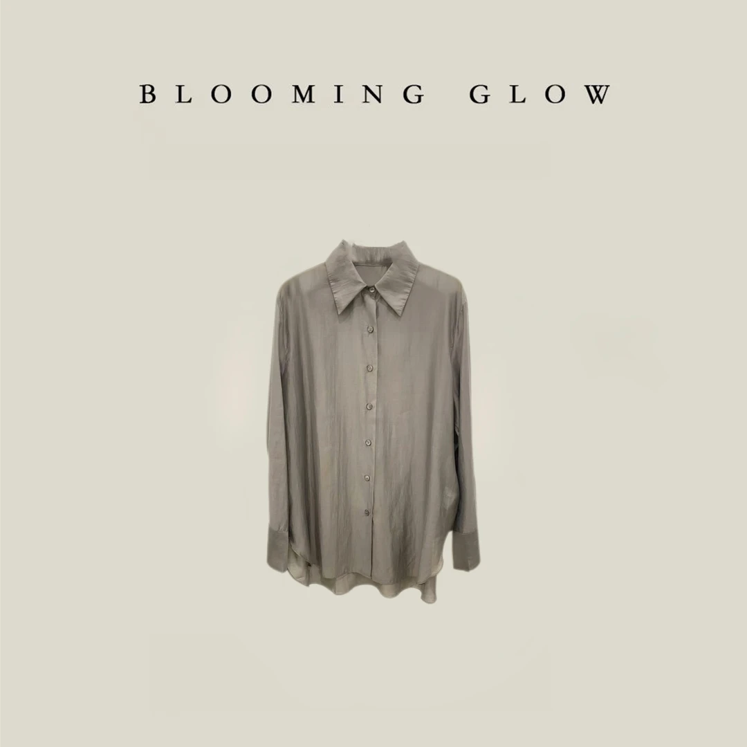 豁然开朗衬衫 基础款 细节美 极光小扣子衬衫 防晒衬衫