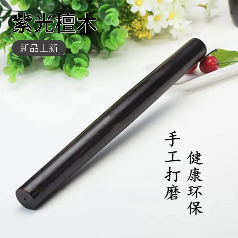 紫光檀家用实心黑色厨房用擀面杖