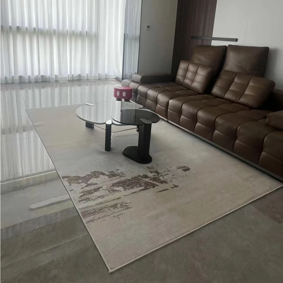 【薄款圈绒】北欧风现代轻奢客厅地毯防水可擦洗茶几垫家用防滑地垫