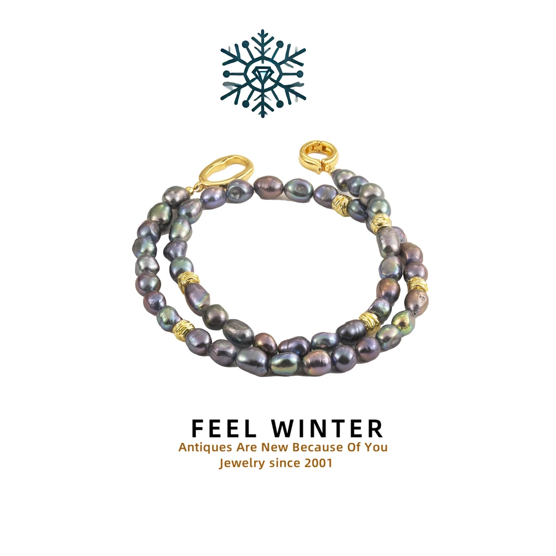 合金项链 异形炫彩珠珠项链巴洛克风格ZG-0892