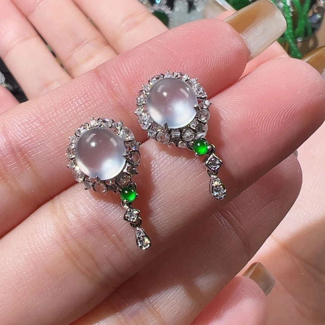 【闪购商品】翡翠耳饰18K金镶嵌