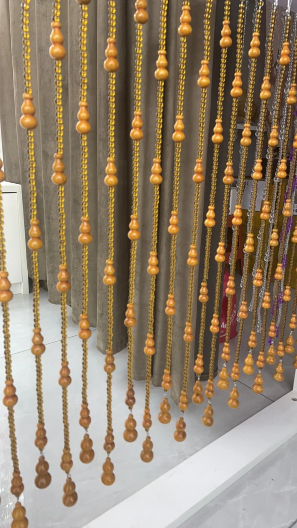 桃木葫芦珠帘客厅卧室隔断门帘装饰风水帘子