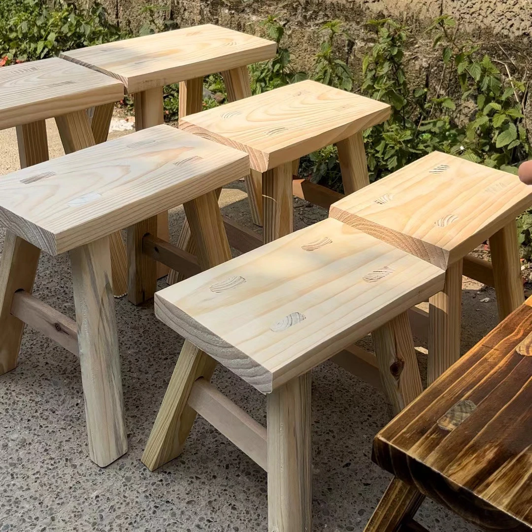 实木质小板凳简约板凳农村儿童凳整装发货小木凳家用长方形实木质