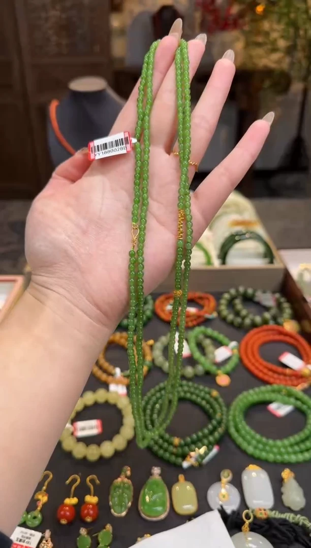 【闪购商品】和田玉项链18K金镶嵌13