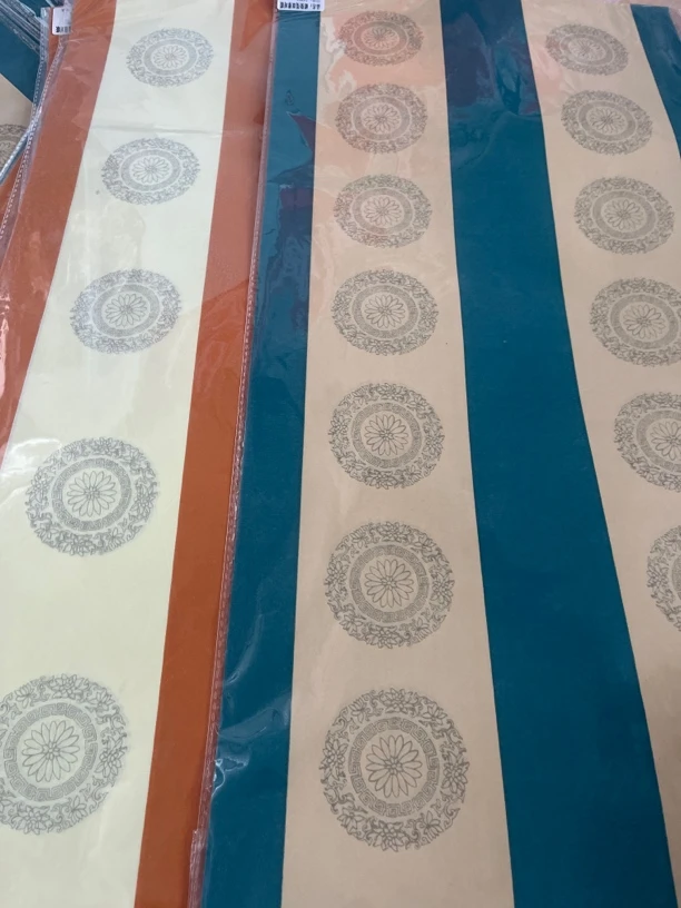 川205.超级炸翻天34x69蜡染笺双排对联10张【不挑款】