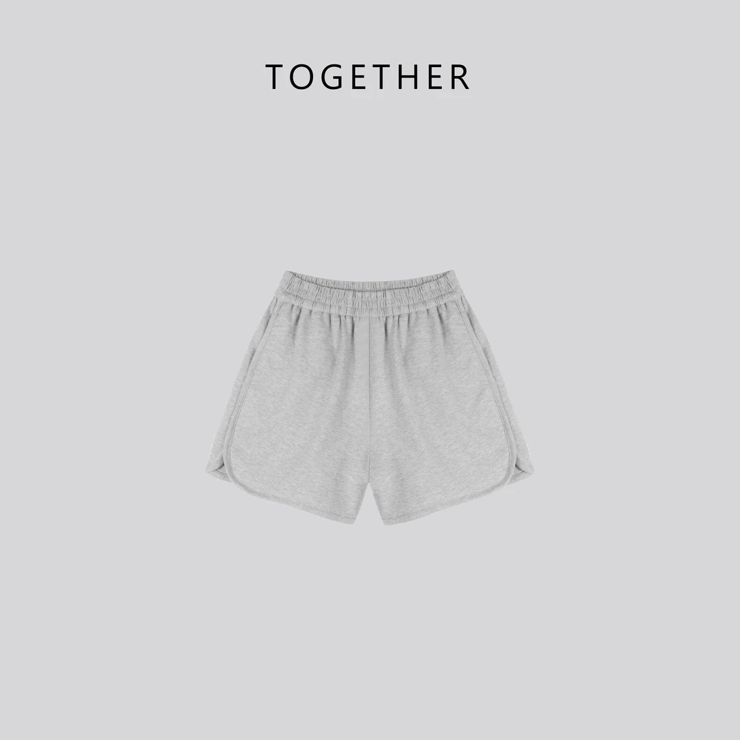 TOGETHER DW STUDIOS【约素】夏季纯色简约百搭运动短裤#W1371