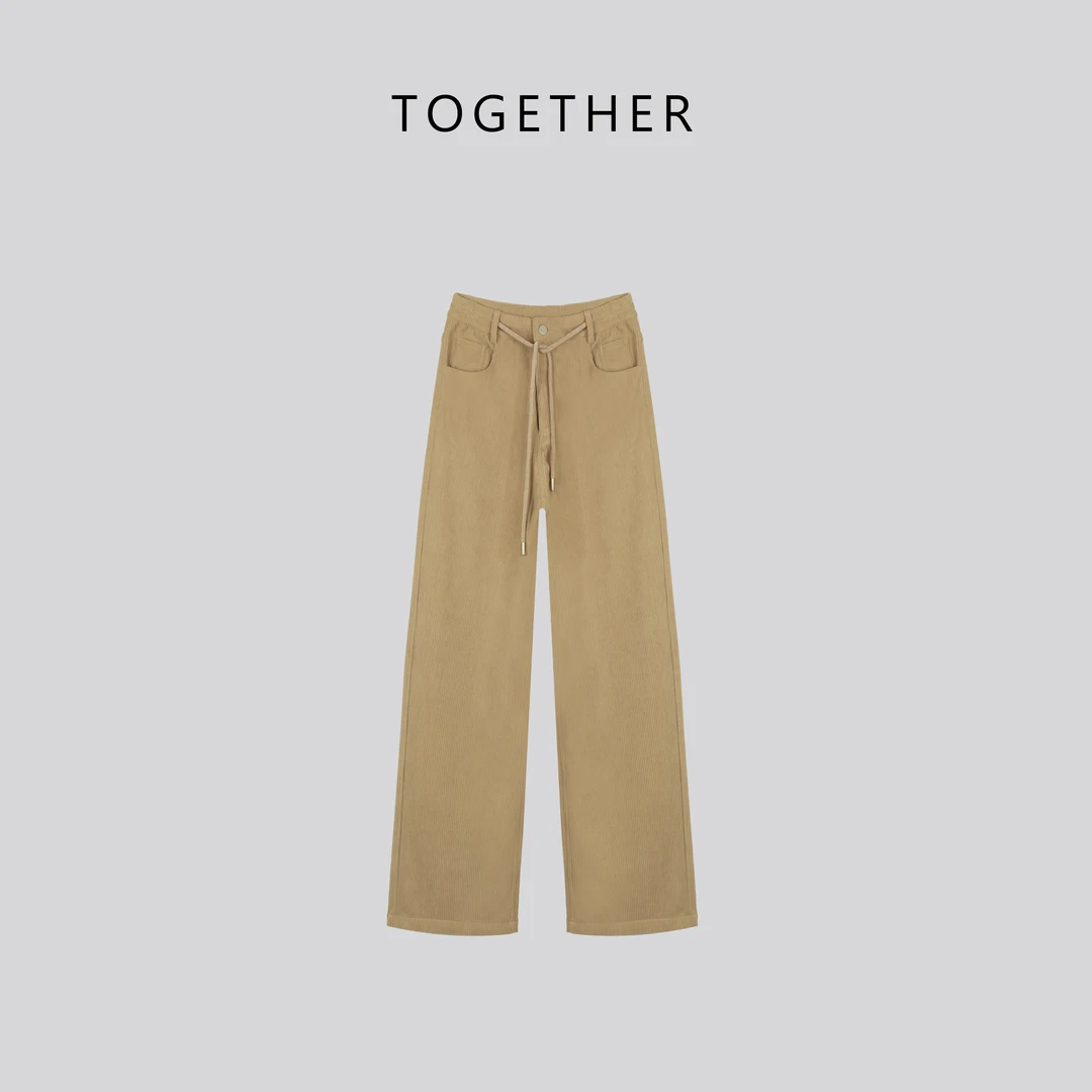 【Together】· 忘忧 · 早春新款直筒裤抽绳休闲裤#W1161