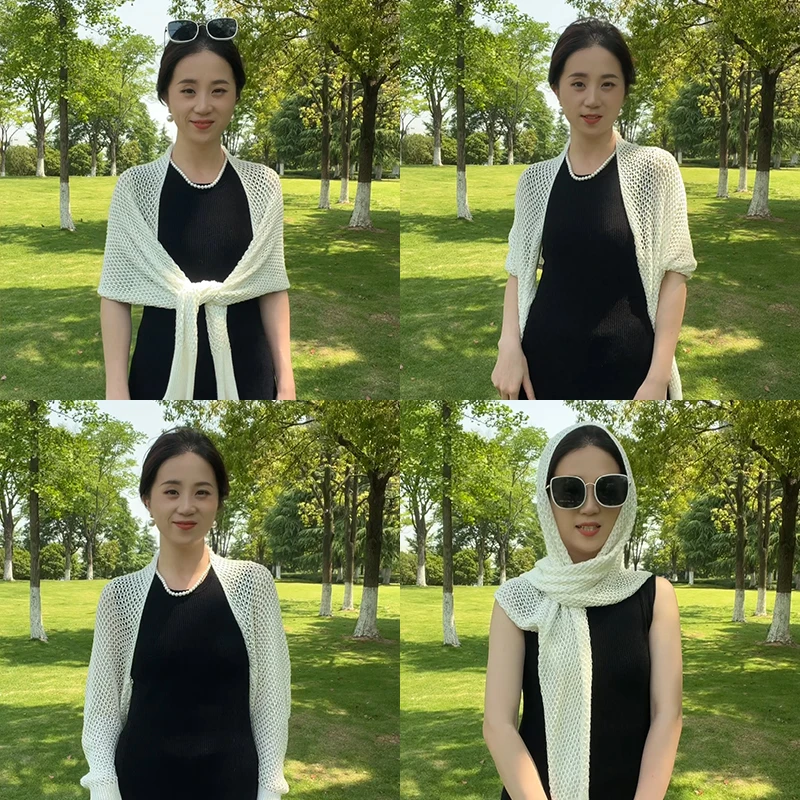 宫佩【COCOa小苏】护颈椎办公室脖子围巾穿小披肩针织空调房外搭袖