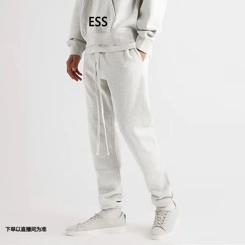 99新 ESSENTIALS TURBO 孤品潮牌宽松加绒长裤束脚运动卫裤休闲男