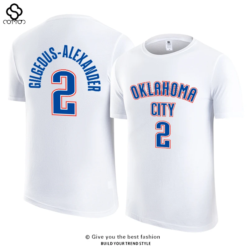 雷霆队亚历山大2号篮球短袖T恤多特男宽松球衣体恤运动大码潮夏季