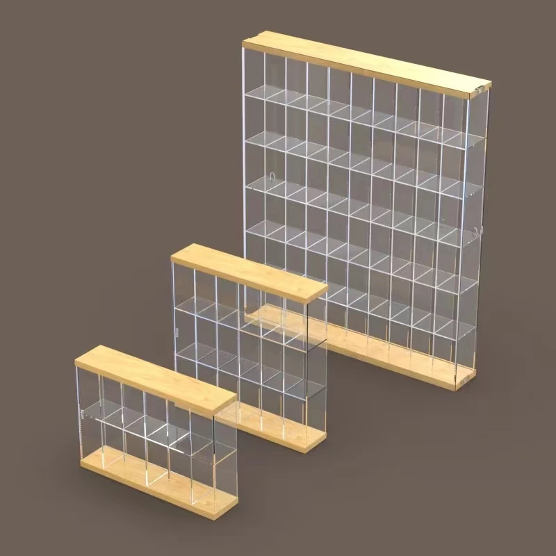 亚克力可挂墙泡泡玛特展示架盲盒收纳手办娃娃公仔防尘展示盒收纳