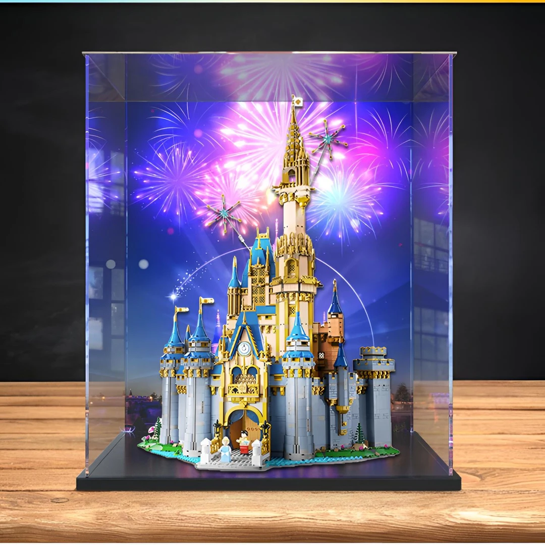 亚克力展示盒透明展示盒子乐高43222经典迪士尼城堡拼装积木盒子