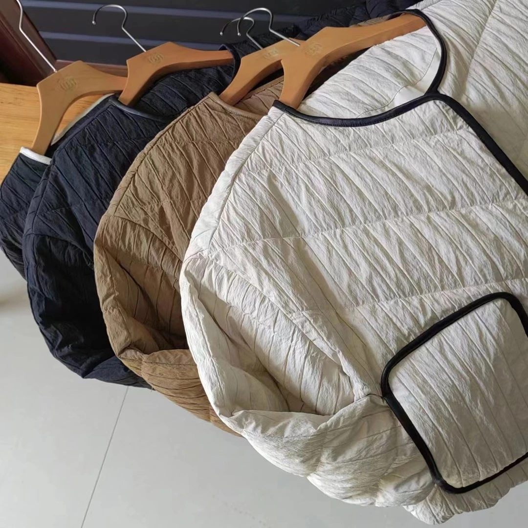 虎儿  4-6-1514 撞色边大口袋圆领保暖外套