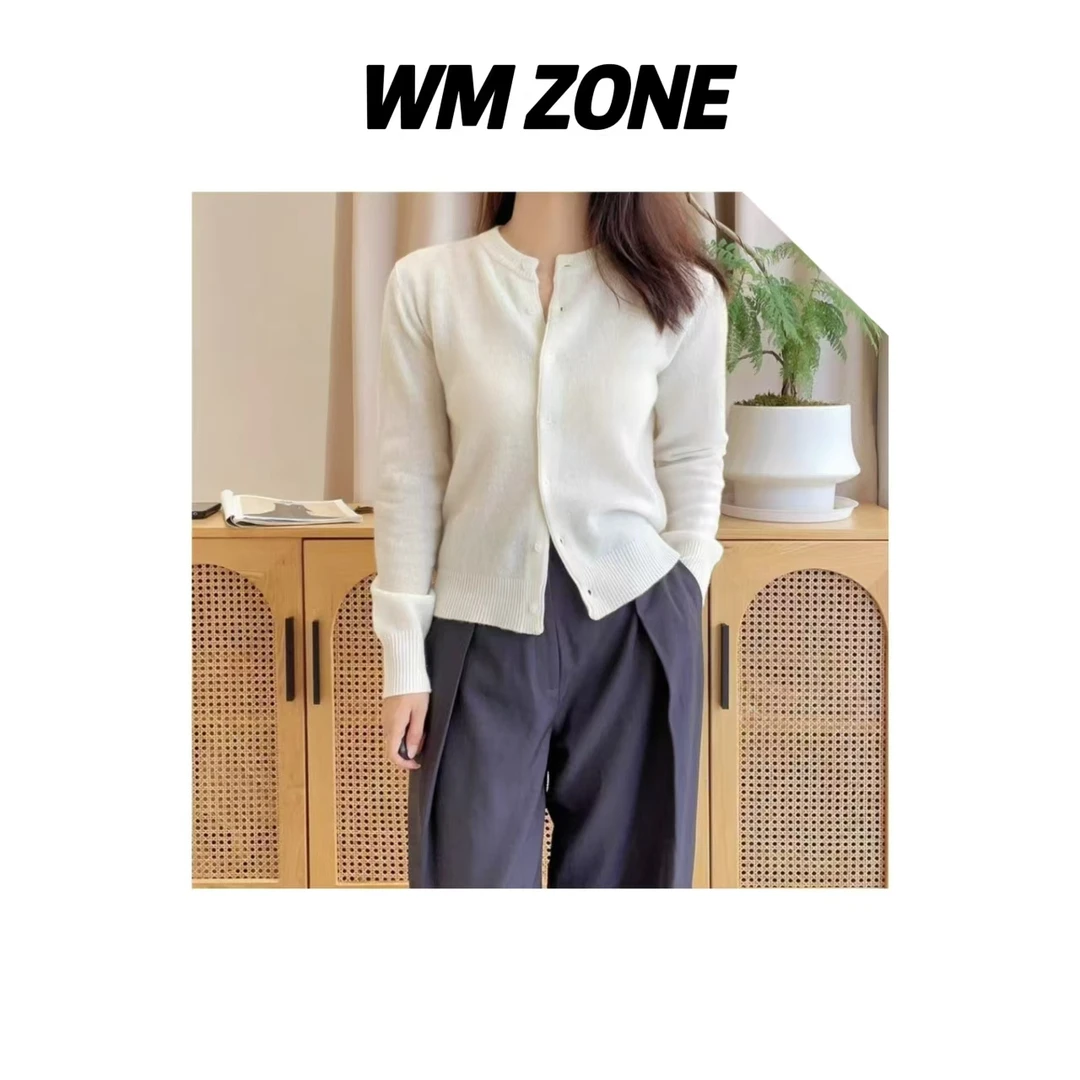 虎儿 3-16-2440 软糯胶印字母圆领针织开衫