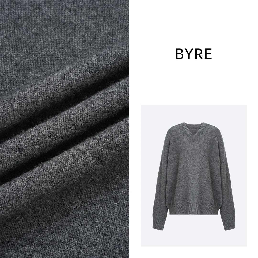 BY451 显薄V领长袖毛衣【干洗】