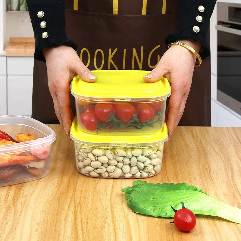 到手6套1000毫升冰箱保鲜盒食品收纳盒家用整理盒