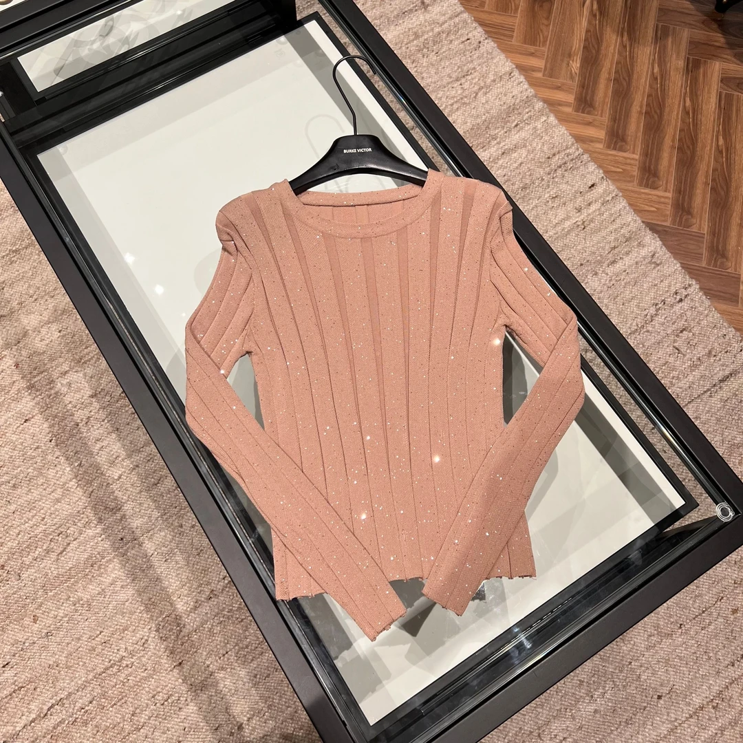 《BL》2024新款长袖针织小衫女薄慵懒风早秋温柔韩系上衣-4116