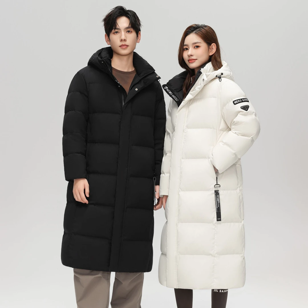 新款冬季长款羽绒服情侣时尚百搭加厚保暖外套