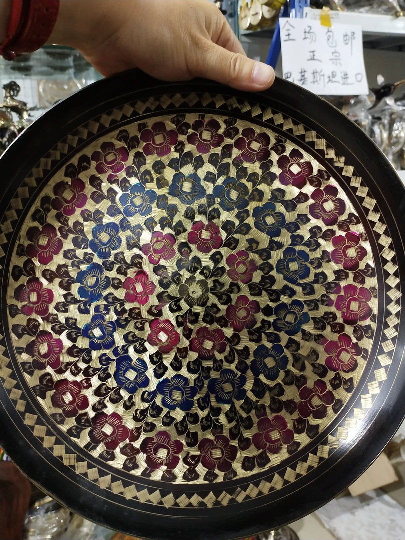 30厘米铜挂盘巴基斯坦手工