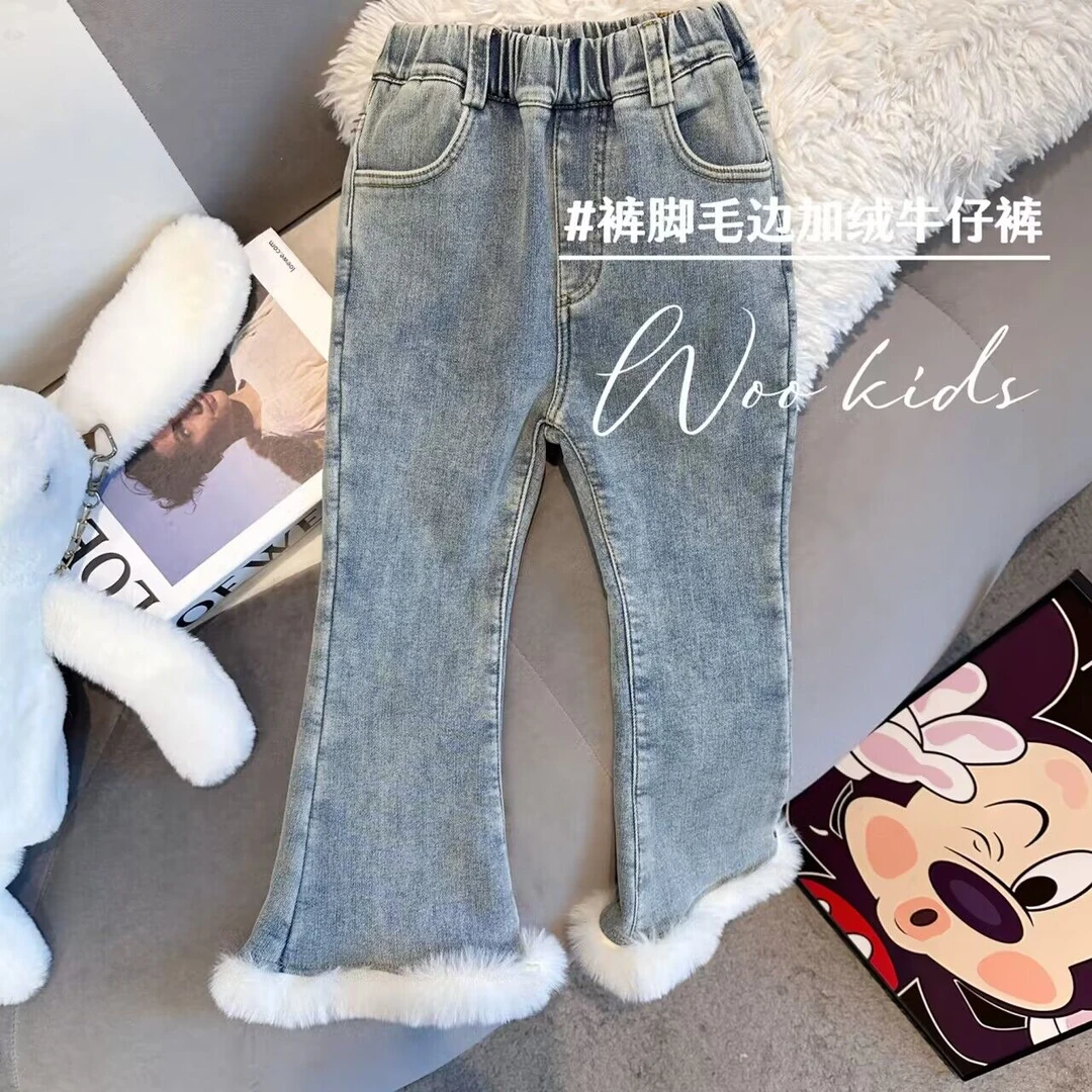 （现货）WOOKIDS定制亲子童装“国风冬日”儿童牛仔裤 W23112301