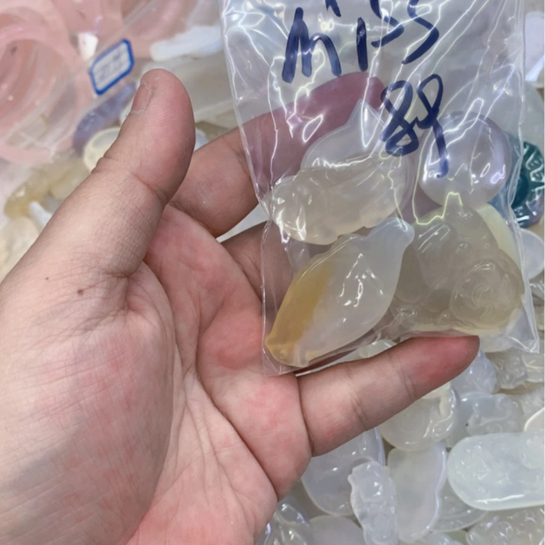 【闪购商品】烟晶手链银S925镶嵌玛瑙雕件