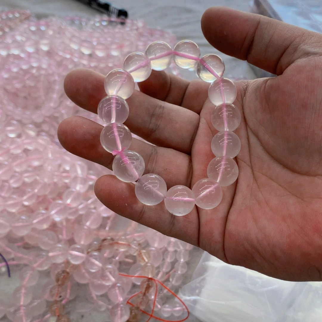 【闪购商品】烟晶手链银S925镶嵌星光粉手链