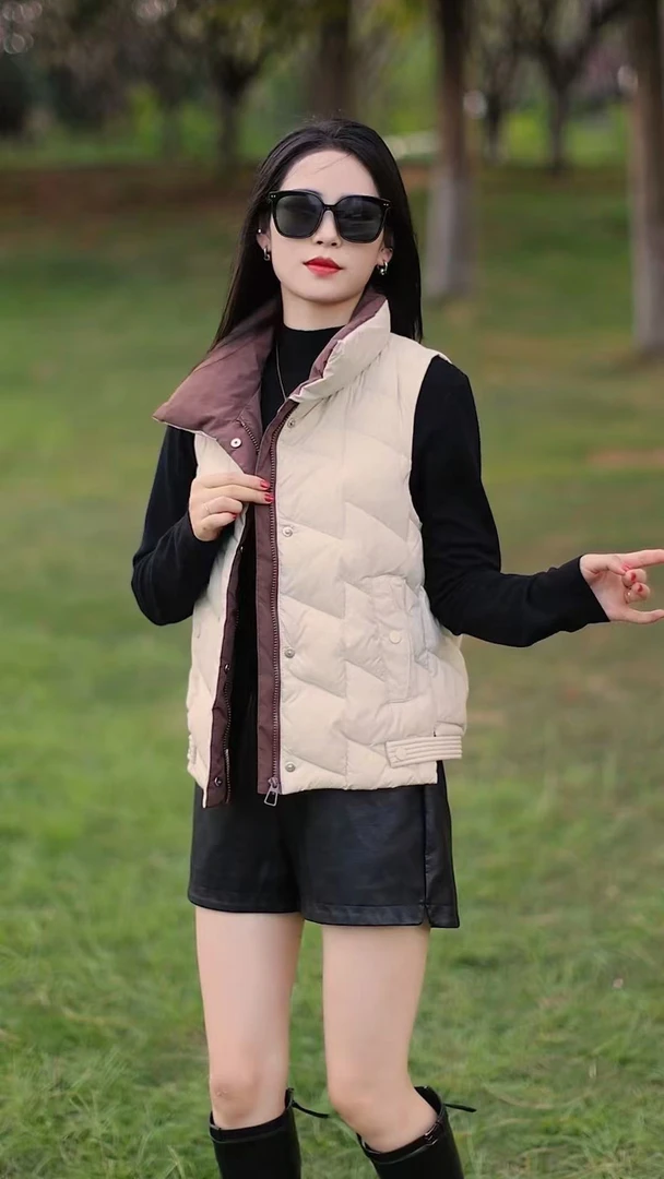 冬季新款AB面时尚马甲6002