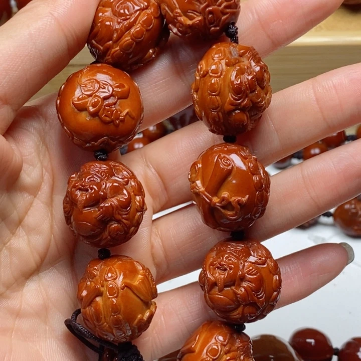 橄榄核吊坠?*虹橄榄核手串