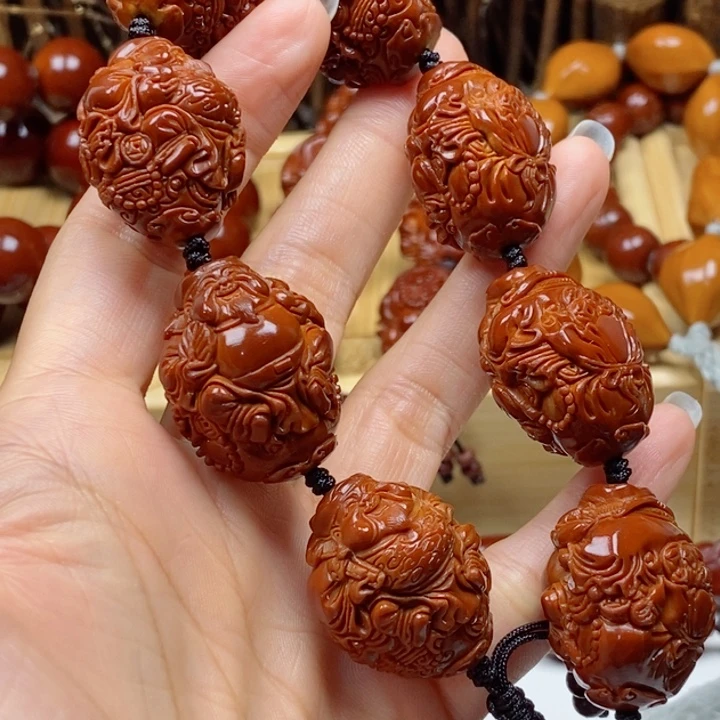 橄榄核把件精****开橄榄核手串