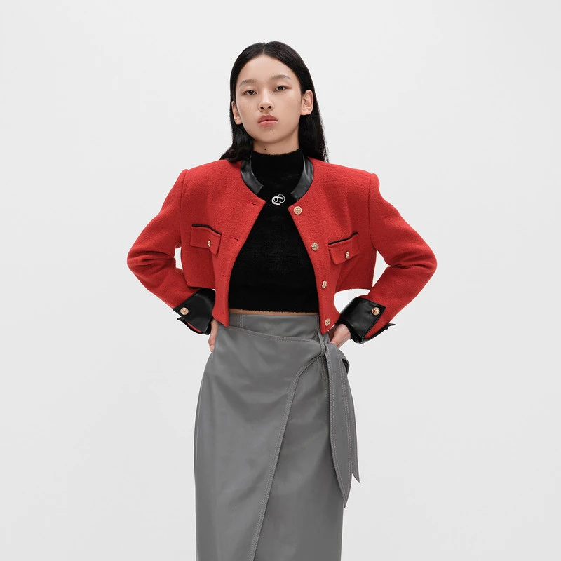 MASFER.SUMASFER.SU秋季小香风修身短款显瘦外套BCDE47018