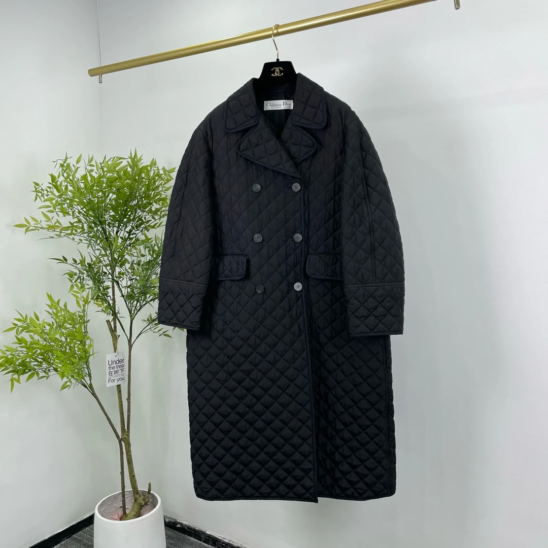 Dior 迪奥 小蜜蜂桑蚕丝菱格大衣 36码/95新/无配件 YM0911