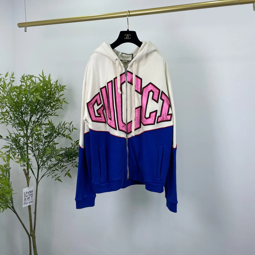 Gucci 古驰 大logo拉链卫衣外套 XS码/95新 小污渍/无配件 YM0756