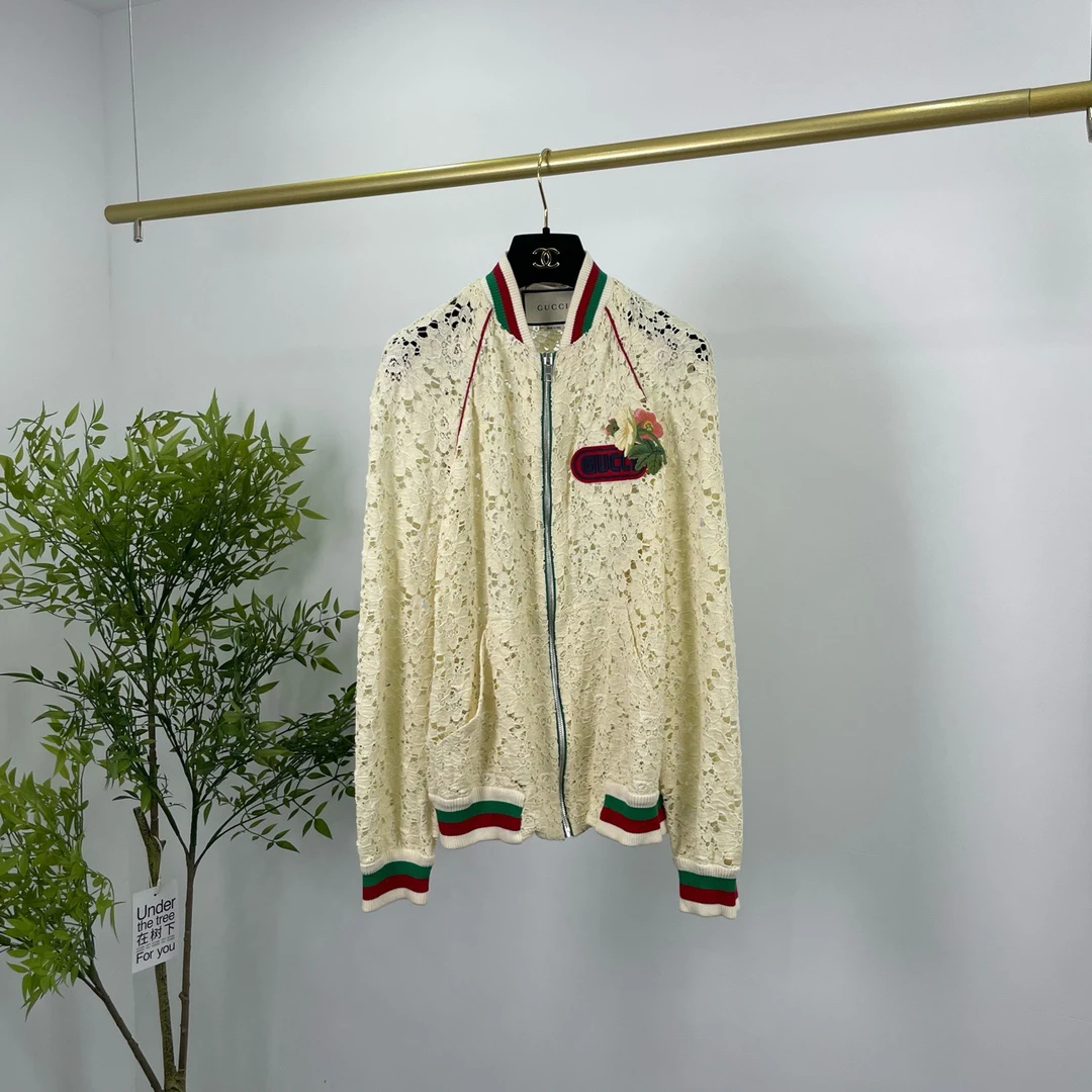 Gucci 古驰 文咏珊同款 蕾丝花卉镂空外套 42码/95新/无配件