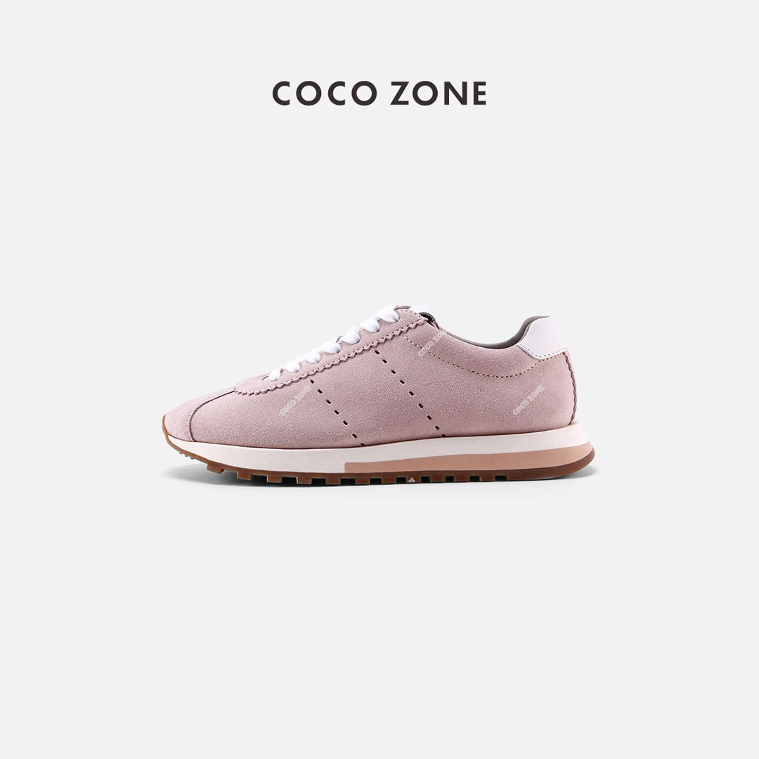 COCO ZONE 刘一一圆头平底休闲鞋复古经典系带德训鞋CC2A0166