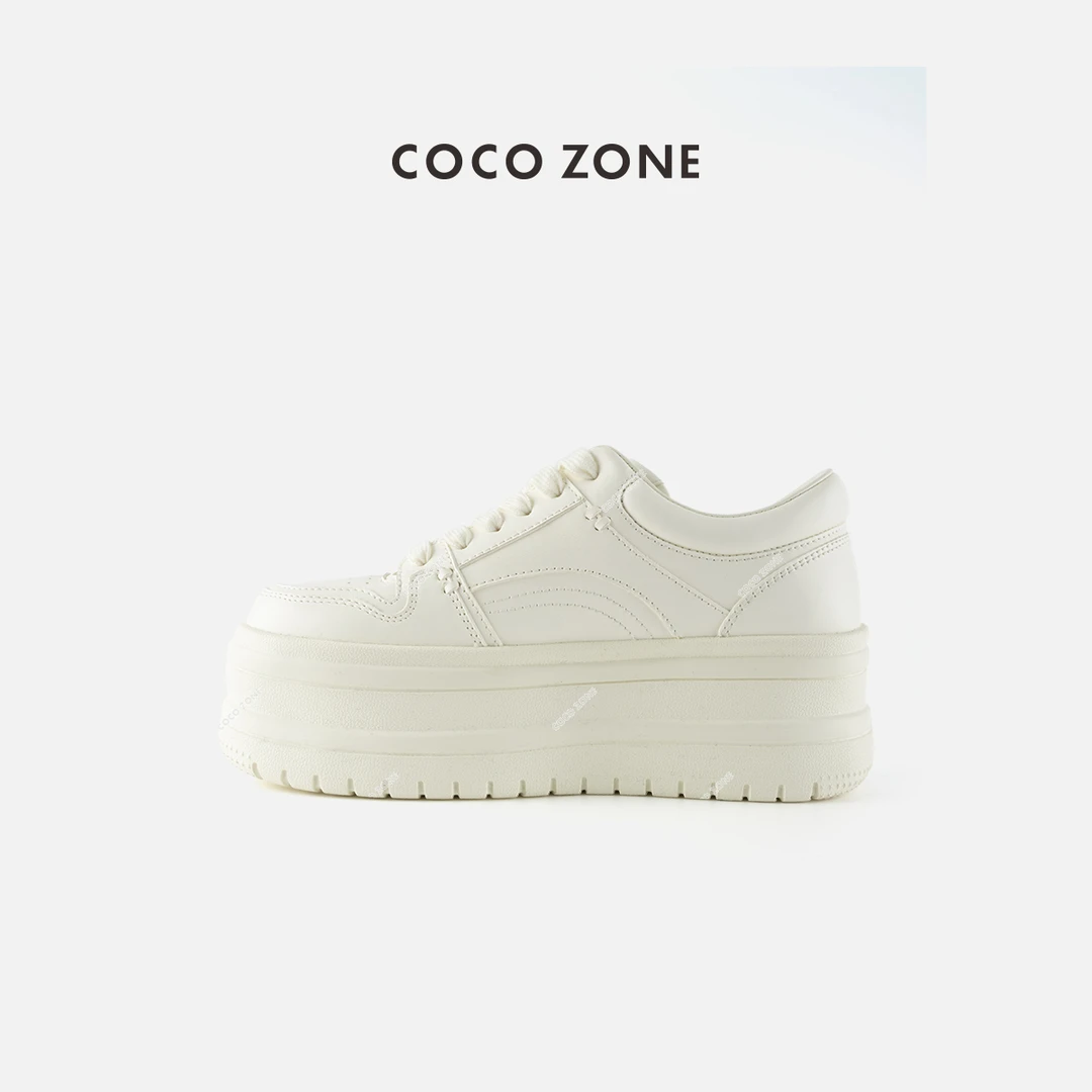 COCO ZONE 刘一一 时尚设计感厚底休闲鞋百搭系带女鞋CC2C1747
