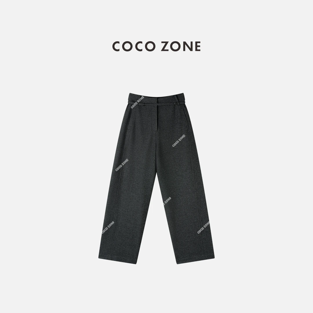 COCO ZONE 刘一一 高级感休闲西装裤垂感显瘦直筒裤CC1C2331