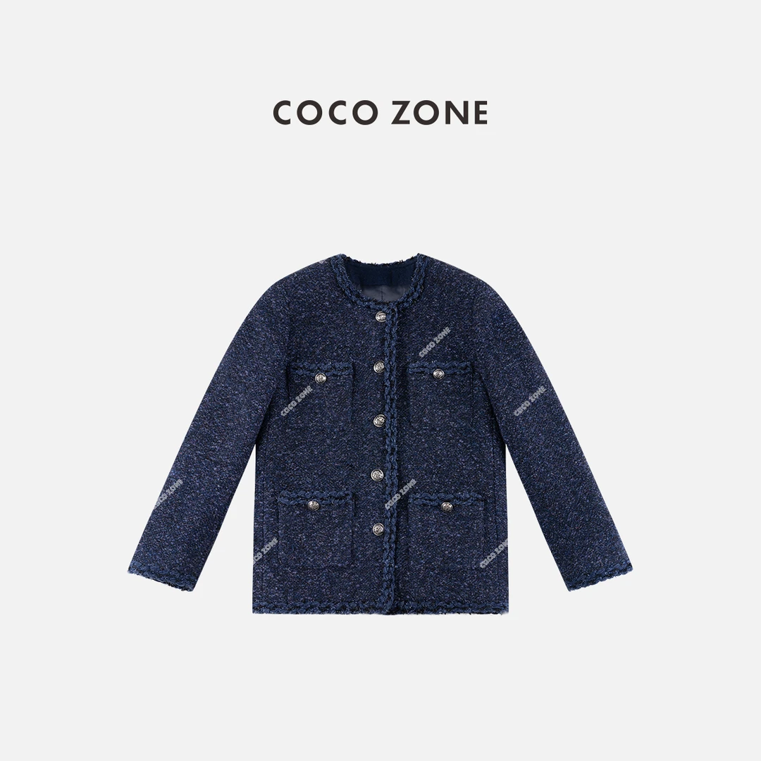 COCO ZONE 刘一一“璀璨之星”秋冬小香风保暖棉金属扣外套CC2D3002