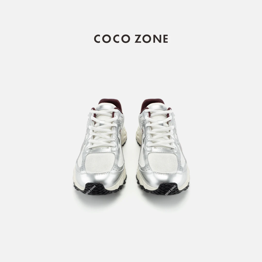 COCO ZONE 刘一一 复古擦色圆头系带休闲鞋厚底老爹鞋CC2C1789