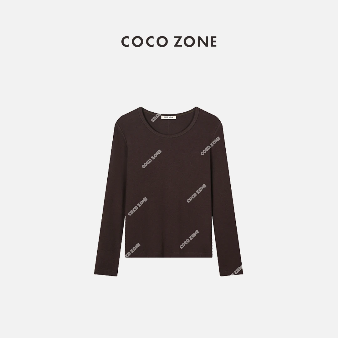 COCO ZONE 刘一一 秋季绵羊毛打底衫通勤气质长袖莫代尔 19332