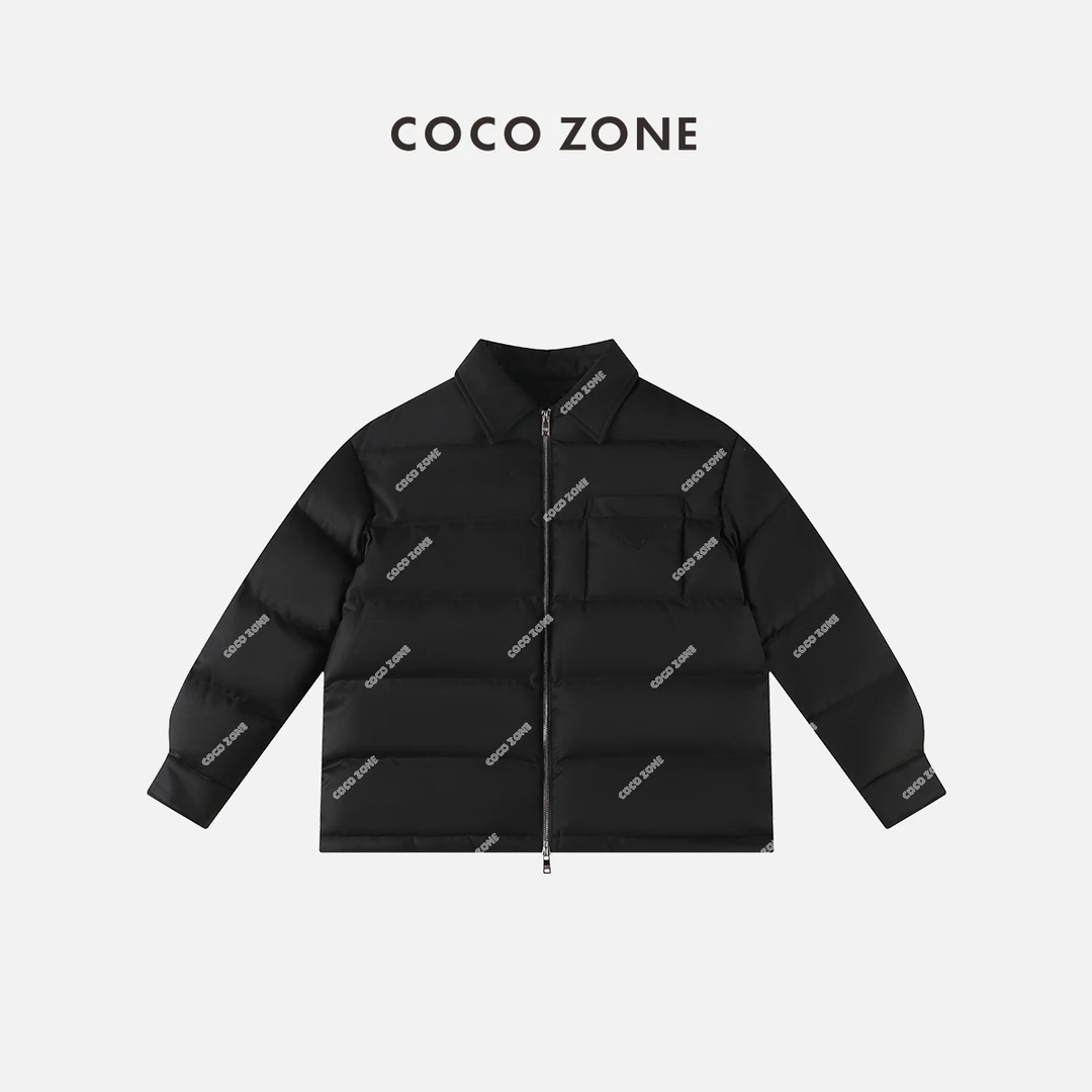 COCO ZONE 刘一一 冬季高级感翻领羽绒服长袖束口外套23C29723
