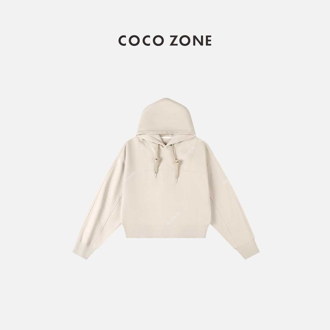 COCO ZONE 刘一一 时尚休闲套头云朵卫衣潮流连帽卫衣23C12006