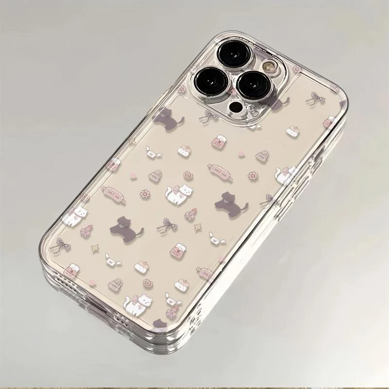 糖果猫咪iPhone15手机壳苹果14/13/12可爱太空壳华为vivo小米oppo