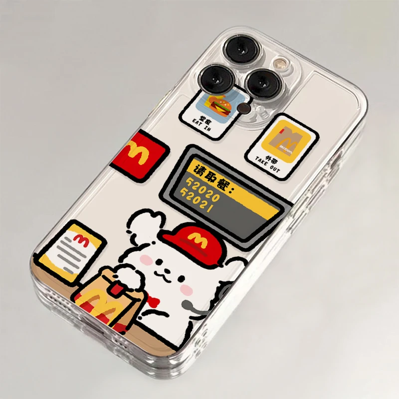 店员小狗iPhone15手机壳14苹果13软12透明小米vivo华为oppo全包套