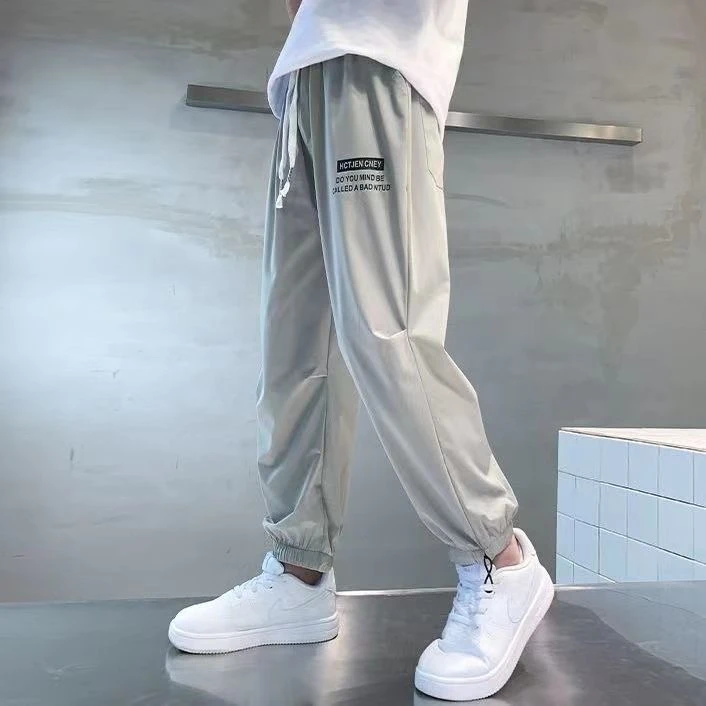 男童2024薄款冰丝裤子夏季新款儿童防蚊速干裤中大童帅气休闲长裤