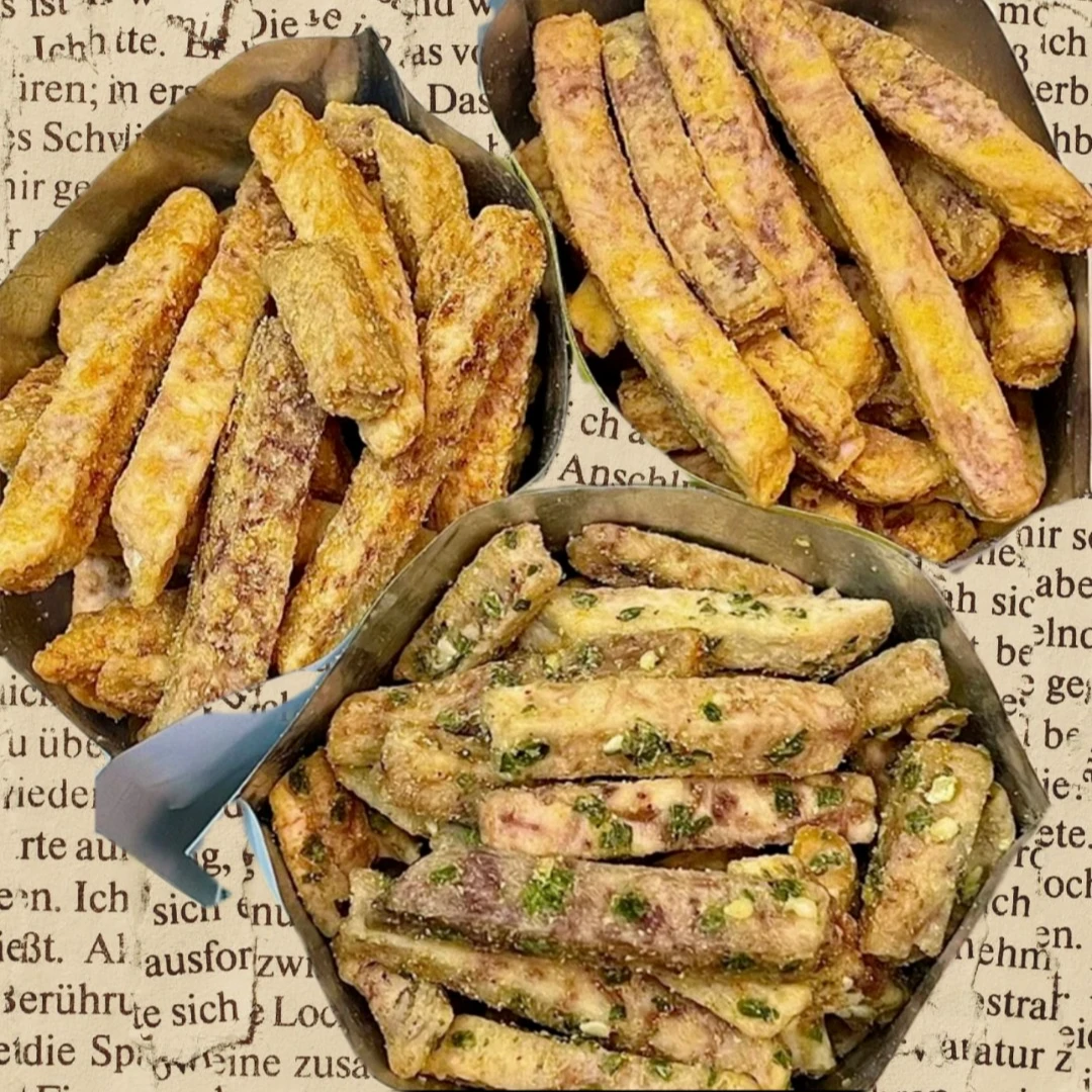 贵司令 比薯条好吃！芋头条 香芋条 紫薯条干蟹黄味海苔味零食小吃