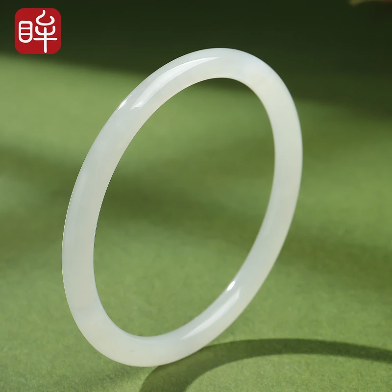 印象眸和田玉白玉叮当镯 拍一发一 ND