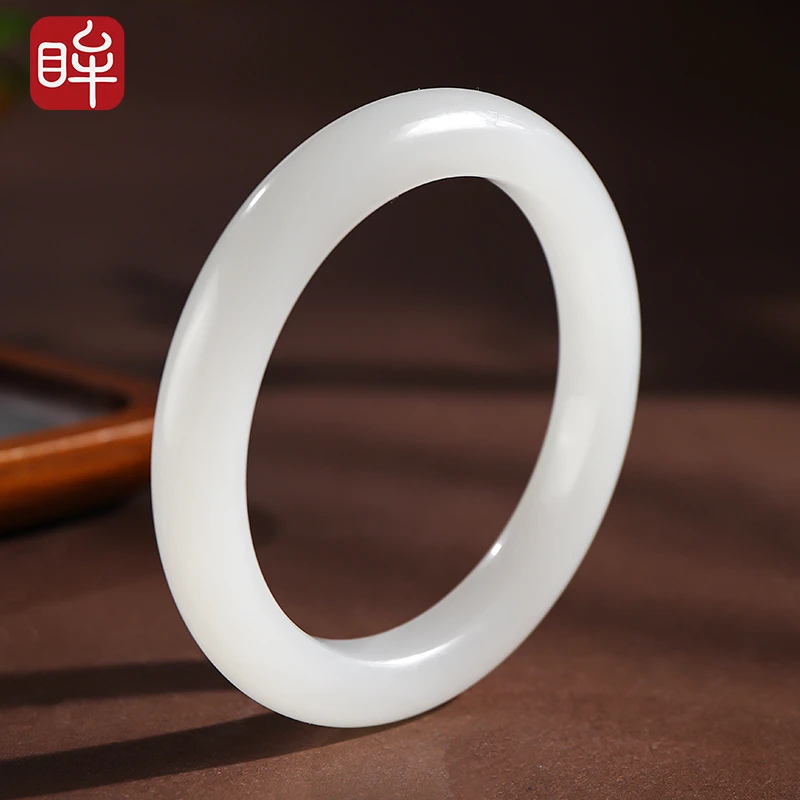 印象眸和田玉白玉正装手镯 ND